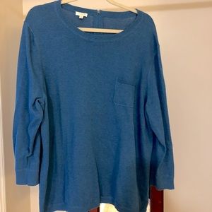 Talbots Womens Dark blue/aqua sweater 3x